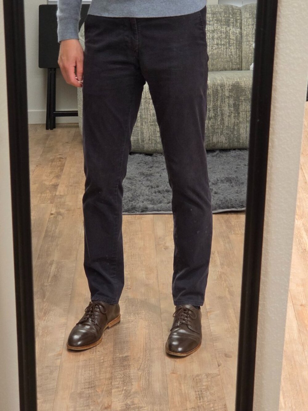 AG Adriano Goldschmied's Lux Khaki Chino Pants, Size 28 x 29.5, Navy